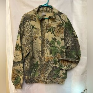 Jerzees Men's Camouflage Quarter-Zip Pullover - Green Tan Hunting  XL